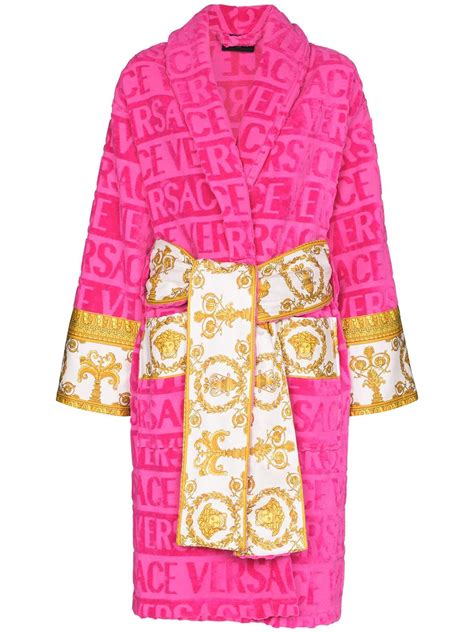 versace pink bathrobe|versace baroque robe.